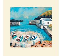 The Art Group Derek Melville (Ballintoy Harbour) -Mounted Print 40 x 40cm, Paper, Multi-Colour, 40 x 40 x 1.3 cm