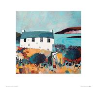 The Art Group "Derek Melville Headland View Paper Art Print, Multi-Colour, 40 x 40 x 1.3 cm