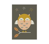 The Art Group Design Haus (Little Owl) -Art Print 30 x 40cm, Paper, Multicoloured, 30 x 40 x 1.3 cm