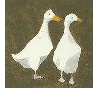 The Art Group Ducks Julia Burns Canvas Print, Wood, Multi-Colour, 60 x 60 x 1.3 cm