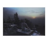 The Art Group "Ed Freeman Buddha At Sunset Paper Art Print, Multi-Colour, 60 x 80 x 1.3 cm