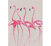 The Art Group "Elegant Flamingos Summer Thornton Canvas Print, Multi-Colour, 60 x 80 x 1.3 cm