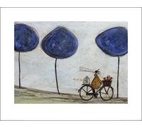The Art Group "Freewheelin' with Joyce Greenfields and the Felix 3 Sam Toft Art Print, Multi-Colour, 40 x 50 x 1.3 cm