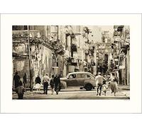 The Art Group Havana Street, Cuba Lee Frost Art Print, Paper, Multi-Colour, 50 x 70 x 1.3 cm