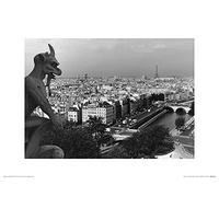 The Art Group "Heiko Lanio View From Notre-Dame, Paris Paper Art Print, Multi-Colour, 30 x 40 x 1.3 cm