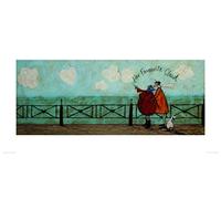 The Art Group "Her Favourite Cloud II Sam Toft Art Print, Multi-Colour, 50 x 100 x 1.3 cm