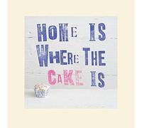 The Art Group Howard Shooter Home Is where The Cake Is Mounted Print, Multi-Colour, 40 x 40 x 1.3 cm