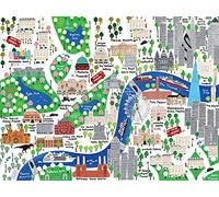 The Art Group Jamie Malone London Canvas Print, Cotton, Multi-Colour, 1.8 x 30 x 40 cm