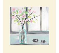 The Art Group Janet Bell (Frosty Windows) -Mounted Print 40 x 40cm, Paper, Multicoloured, 40 x 40 x 1.3 cm