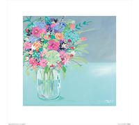 The Art Group "Janet Bell Summer Posy Paper Art Print, Multi-Colour, 40 x 40 x 1.3 cm
