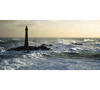 The Art Group Jean Guichard (Phare De Skerryvore, Scotland) -Canvas Print 50 X 100cm, Wood, Multi-Colour, 50 x 100 x 1.3 cm