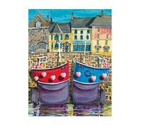 The Art Group Jeremy Thompson (Padstow Boats) -Art Print 40 x 50cm, Paper, Multicoloured, 40 x 50 x 1.3 cm