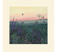 The Art Group Jo Grundy Coastal Dawn Mounted Print, Multi-Colour, 40 x 40 x 1.3 cm