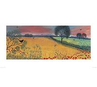 The Art Group "Jo Grundy Harvest Song Paper Art Print, Multi-Colour, 50 x 100 x 1.3 cm