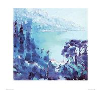 The Art Group "Jon Barker Amalfi Coast, Italy Paper Art Print, Multi-Colour, 60 x 60 x 1.3 cm