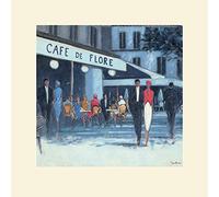 The Art Group Jon Barker (CafÃ de Flore, Paris) -Mounted Print 40 x 40cm, Paper, Multicoloured, 40 x 40 x 1.3 cm