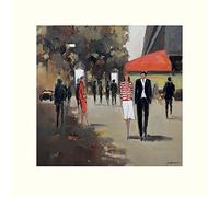 The Art Group Jon Barker (CafÃƒÂ De La Paix-Paris) Mounted Print, Paper, Multi-Colour, 40 x 40 x 1.3 cm