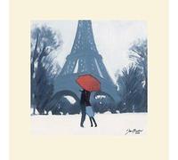 The Art Group Jon Barker Snow Time For A Kiss Mounted Print, Multi-Colour, 40 x 40 x 1.3 cm