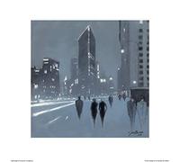 The Art Group "Jon Barker The Flatiron Building, New York Paper Art Print, Multi-Colour, 40 x 40 x 1.3 cm