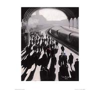 The Art Group "Jon Barker Victoria Station, London - 1934" Paper Art Print, Multi-Colour, 40 x 50 x 1.3 cm