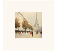 The Art Group Jon Barker (Weekend in Paris) -Mounted Print 30 x 30cm, Paper, Multicoloured, 30 x 30 x 1.3 cm