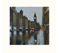The Art Group Jon Barker Whitehall, London Mounted Print, Multi-Colour, 40 x 40 x 1.3 cm