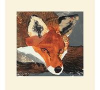 The Art Group Julia Burns (Fox) -Mounted Print 40 x 40cm, Paper, Multi-Colour, 40 x 40 x 1.3 cm