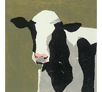 The Art Group Julia Burns (Friesian Cow) -Canvas Print 30 x 30cm, Wood, Multicolour, 30 x 30 x 1.3 cm