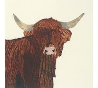 The Art Group Julia Burns (Highland Cow) -Canvas Print 40 x 40cm, Wood, Multicolour, 40 x 40 x 1.3 cm