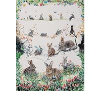 The Art Group "Kathryn McGovern A Rabbit For All Seasons Canvas Print, Cotton, Multi-Colour, 1.80 x 30.00 x 40.00 cm