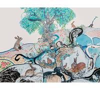 The Art Group "Kathryn McGovern Bunnies and Burrows Canvas Print, Cotton, Multi-Colour, 1.80 x 30.00 x 40.00 cm