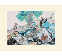 The Art Group Kathryn McGovern Bunnies and Burrows Mounted Print, Multi-Colour, 30 x 40 cm