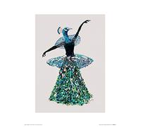 The Art Group "Kathryn Mcgovern Classic Peacock Paper Art Print, Multi-Colour, 30 x 40 x 1.3 cm