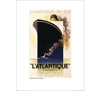 The Art Group L'Atlantique A.M. Cassandre Art Print, Paper, Multi-Colour, 60 x 80 x 1.3 cm