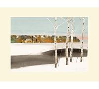 The Art Group Law Wai Hin Four Trees Mounted Print, Multi-Colour, 30 x 40 x 1.3 cm