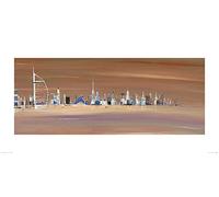 The Art Group "Lee McCarthy Dubai City Paper Art Print, Multi-Colour, 50 x 100 x 1.3 cm