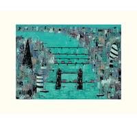 The Art Group Lee McCarthy London eye Mounted Print, Multi-Colour, 30 x 40 x 1.3 cm