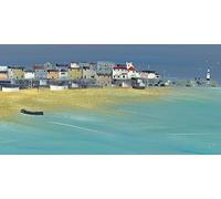 The Art Group "Lee McCarthy Midnight St Ives Canvas Print, Multi-Colour, 50 x 100 x 1.3 cm
