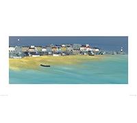 The Art Group "Lee McCarthy Midnight St Ives Paper Art Print, Multi-Colour, 50 x 100 x 1.3 cm