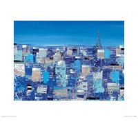 The Art Group "Lee McCarthy Parisian View Paper Art Print, Multi-Colour, 40 x 50 x 1.3 cm