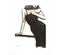 The Art Group Little Black Dress III Janel Eleftherakis Art Print, Paper, Multi-Colour, 60 x 80 x 1.3 cm