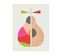 The Art Group "Little Design Haus Geometric Pear Paper Art Print, Multi-Colour, 40 x 50 x 1.3 cm