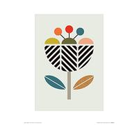 The Art Group Little Design Haus (Herringbone Flower) -Art Print 30 x 40cm, Paper, Multicoloured, 30 x 40 x 1.3 cm