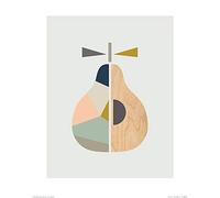 The Art Group "Little Design Haus Scandi Pear Paper Art Print, Multi-Colour, 40 x 50 x 1.3 cm