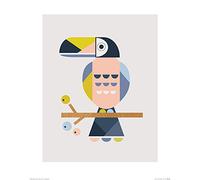 The Art Group "Little Design Haus Toucan Paper Art Print, Multi-Colour, 40 x 50 x 1.3 cm