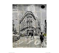 The Art Group Loui Jover (Midtown Walk) -Art Print 40 x 50cm, Paper, Multicoloured, 40 x 50 x 1.3 cm