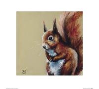 The Art Group Louise Brown (Bushy Tailed) -Art Print 40 x 40cm, Paper, Multicoloured, 40 x 40 x 1.3 cm
