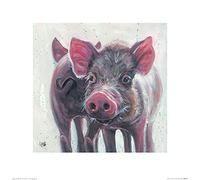 The Art Group "Louise Brown Heads or Tails Paper Art Print, Multi-Colour, 40 x 40 x 1.3 cm