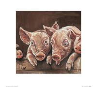 The Art Group Louise Brown (Oink) Art Print, Paper, Multi-Colour, 40 x 40 x 1.3 cm