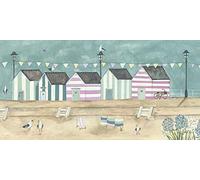 The Art Group "Louise O'Hara Along The Promenade Canvas Print, Multi-Colour, 50 x 100 x 1.3 cm